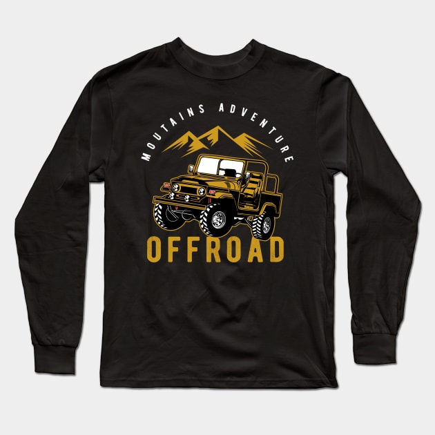 Mountain Adventure Off Road 4x4 Long Sleeve T-Shirt by funkymonkeytees